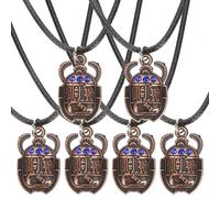 Beaupretty Collar Colgante Escarabajo Egipcio Retro Aleación Duradera Accesorios para Mujer Fiesta 6 Piezas Azul Cobalto