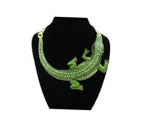 Beaupretty Collar Minimalista Vintage Con Colgante De Cocodrilo Grande y Incrustaciones De Gemas, Acero Duradero Para Mujer, Joyería Elegante Para Uso Diario y Obsequio Especial