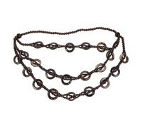 Beaupretty Collar Multicapa Hecho a Mano de Cuentas Gruesas Boho para Mujer Collar de Conchas Naturales Joyería Étnica Tropical para Fiesta de Playa para Verano