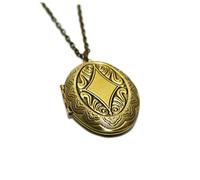 Beaupretty Collar Ovalado Antiguo con Colgante de Flores y Marco para Fotos Abierto Diseño Creativo para de Cumpleaños y San Valentín