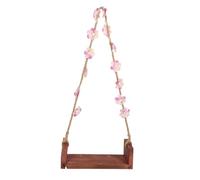 Beaupretty Columpio de Madera para con Cuerda Floral Colgante, Diseño Vintage y Acabado Suave sin Astillas, Adecuado para Fotografía en Interior en Casa