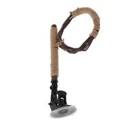 Beaupretty Columpio para Loros con Ventosa Soporte de Madera Natural Mediano Juguete de Cuerda para Jaulas Plataforma Interactiva y Columpio Combinado para Periquitos y Aves Pequeñas