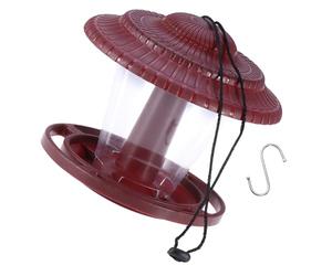 Beaupretty Comedero para Pájaros Silvestres Colgante para Exteriores Gancho en S Plástico Resistente Intemperie Diseño Ventana Transparente para Jardín y Balcón Alimentación Dirigida