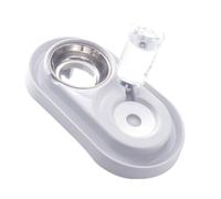 Beaupretty Comedero y Bebedero Automático para Mascotas con Doble Cuenco de Plástico y Acero Inoxidable, Diseño Antisalpicaduras con Botella de Agua para Perros y Gatos Hogar