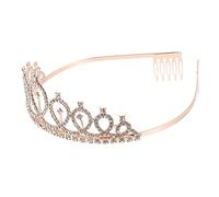 Beaupretty Con Peine De Pedrería Elegante Tiara De Novia Dama De Honor Tiaras Enjoyadas Tocado De De Mujer Cumpleaños De La Princesa Tocados De Boda Diadema Nupcial Aleación