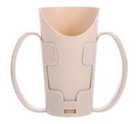 Beaupretty Copa de Rehabilitación para Disfagia Diseño Ergonómico y Doble Oreja para Cuidado de Ancianos y Pacientes Postrados Beige Duradera