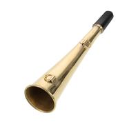 Beaupretty Corneta de Ferrocarril de Cobre Dorada Sonido Claro y Fuerte, Fácil de Usar, Señal para Equipo Ferroviario en Forma de Cuerno de Toro