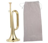 Beaupretty Corneta para Orquesta Militar de Latón Pequeña, Instrumento de Viento Estuche, Trompeta de Caballería para Banda Escolar y Principiantes, Corneta Portátil para Órdenes Militares