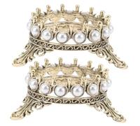 Beaupretty Coronas Doradas De Metal Soporte Metálico Para Bolígrafos De Manicura Estante Para Bolígrafos De Pintura