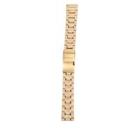 Beaupretty Correa de Reloj Inoxidable Dorado Banda con Eslabones Sólidos y Cierre Grosor para Relojes de Hombre
