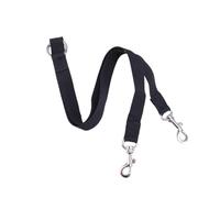 Beaupretty Correa Doble para Perros Ajustable con Doble Clip Correa Entrenador Nylon Resistente Ancha Compatible Collares para Paseo de Dos Perros Negro