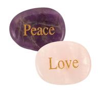 Beaupretty Cristal De Piedra De Poder Roca Piedras De Palabras Grabadas Decoración De Cristal Para Meditación