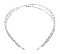 Beaupretty Cross -diamond Hair Hoop Diadema De Boda Diadema De De Imitación Diadema Nupcial Tiara De La De La Boda Banda Decorativa Sombreros De Fiesta Plata Pedrería