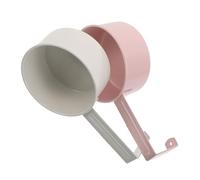 Beaupretty Cucharas Medidoras de Metal para Detergente de Ropa 2 Piezas Rosa y Gancho para Colgar Pala Pequeña para Detergente Seco y Líquido Uso Doméstico y Alimentación de