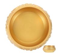 Beaupretty Cuenco Decorativo de Cobre Amarillo, Pequeño Tamaño, Diseño Chino Doble Pez, para Decoración de Escritorio y Hogar, Adorno Feng Shui de Mesa, Resistente y Ligero, Cuenco