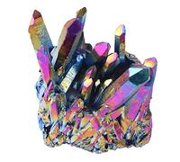 Beaupretty Cúmulo de Cristales Natural Chapado Colores 70g Adorno Escritorio Decoración Hogar Oficina Obsequio Sanación Accesorios Curativos Estilo Aleatorio