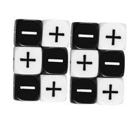 Beaupretty Dados Acrílicos Grandes Signos y 12 Piezas 6 Negros y 6 Blancos Dados para Juegos de Mesa y Accesorios Gaming para Fáciles de Leer Resistentes y Equilibrados para Fiestas