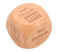 Beaupretty Dados de Decisión para Acolchado Hechos Mano de Madera Dados de Costura Grabados de Caras Herramienta de Decisión para Proyectos de Costura Fiestas y Manualidades