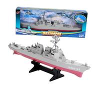 Beaupretty de Barco de Guerra de Plástico para Decoración Estática de Acorazado Resistente Juguete Educativo para Cumpleaños y Adorno Naval