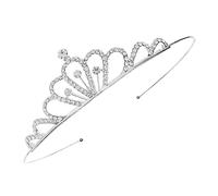 Beaupretty De Diamantes De Imitación Traje De Despedida De Soltera Para Novia Dama De Honor Coronas Tocado De Boda De Quinceañera Faja De Novia Paseo Nupcial Silver Aleación