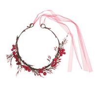 Beaupretty De Flores Artificiales De Frutos Rojos Para Novia y Damas De Honor Tocado Floral Vintage Para Bodas y Fiestas Navideñas Accesorio De Cabello Realistas