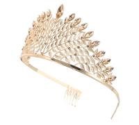 Beaupretty De Novia Diadema Cristales De Imitación Tocado De Novia Para Boda Estilo Princesa Material Metal Para Ceremonia De Boda
