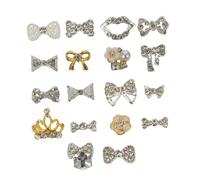 Beaupretty Decoración De Uñas 3d Lazo Metálico 18 Piezas Tamaño Pequeño Para Manicura Diy Fiesta y Boda Accesorios Para Diseño De Arte De Uñas