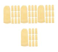 Beaupretty Dedil Anticorte Clavos Largo Guardia El Cortar Dedo Cauchos Seguridad Pulgar Cubre Mangas De Pulgar Cunas De Pulgar Yellow Nueva Fibra 10 Piezas X 4