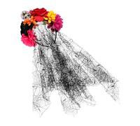 Beaupretty Diadema Accesorio Ligero y Cómodo para Halloween Flores de Tela de Telaraña para Fiesta de Cosplay y Disfraces de Mujeres y Niñas
