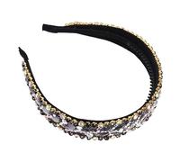 Beaupretty Diadema Aros y Gemas Falsos Tocado De Pelo Creativo Accesorio Ligero y Elegante