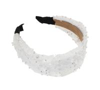 Beaupretty Diadema Blanca Con Perlas Diademas Suaves Acolchadas Y Brillantes Accesorios Para Novia Diadema Con Cuentas Diadema Con Purpurina Para Boda Para Mujer Para Cumpleaños