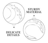 Beaupretty Diadema Blanca de Tres Capas Diseño de Ramas Tocado DIY para Manualidades y Accesorios Cabello de Mujer Adorno de Diosa Adecuado para Bodas Disfraces y Trajes Tradicionales