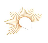 Beaupretty Diadema Corona Dorada con Pinchos Diadema Sol para Mujer Accesorio Versátil para Halloween Fiestas y Cosplay Diseño Elegante y Cómodo