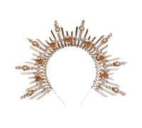 Beaupretty Diadema Corona Lolita Dorada Elegante Tocado De Diadema Trenzada Para Mujer Corona Princesa Para Festivales y Sesiones De Fotos