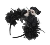 Beaupretty Diadema de Flor de Calavera Gótica para Halloween Tocado de Fiesta de Disfraz Accesorio de Cabello de Terror para Adultos