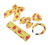 Beaupretty Diadema De Fútbol Con Lazos 5pcs Accesorios Para El Cabello Ligas Suaves y Cómodas