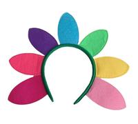 Beaupretty Diadema De Girasol Colorida Para Adultos 1 Unidad Pétalos Vibrantes Accesorio Para Fiestas y Celebraciones Navideñas