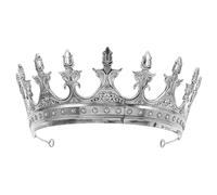 Beaupretty Diadema de Medieval con Cristales de Rey para Tocado de Estilo Barroco Renacentista Género Neutro