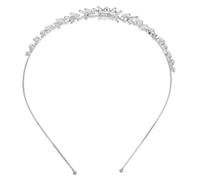 Beaupretty Diadema de Novia con Cristales Brillantes Tocado Plateado para Bodas Fiestas y Promociones Accesorio Versátil para Peinados Nupciales