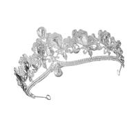 Beaupretty Diadema de Novia con Cristales Tiara para Mujer Accesorio de Cabello Elegante para Bodas Adorno para Sesiones Fotográficas y