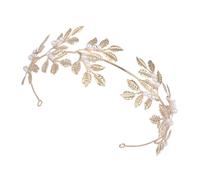 Beaupretty Diadema De Perlas Bodas Tiaras Venda Ducha Novias Mujer Diadilla Chicas Banda Tiara De Perlas Falsas Accesorios De Cosplay Aleación Golden