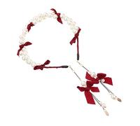 Beaupretty Diadema De Perlas Lazo Para Mujeres Accesorio De Tocado Elegante Para Bodas y Joyería De Cabello