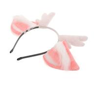 Beaupretty Diadema Navideña de Asta de Reno Adorable Diadema Orejas de Ciervo y Cuernos de Reno para Disfraz de Ciervo para Fiesta de Navidad y Otros Eventos