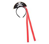 Beaupretty Diadema Negra de Pirata para Halloween con Diseño Elástico y Material de Tela No Tejida para Fiesta y Disfraces