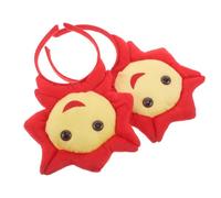 Beaupretty Diadema Novedosa de Girasol para Mujer, 2 Piezas, Tejido Rojo Diseño Creativo y Uso Versátil para Fiestas y Yoga