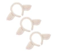 Beaupretty Diadema Orejas de Cordero de Felpa, 3 Piezas, Accesorios para Disfraz y Cosplay en Fiestas, Diademas de Animales para Adultos y Uso Cómodo y Ajuste Seguro