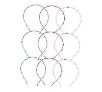 Beaupretty Diadema Patriótica De Estrella 9 Unids Decoración De Cabello Para Mujeres Día De La Independencia