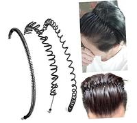 Beaupretty Diadema Unisex Antideslizante 3piezas Ondulada Espiral Para Deportes Cabello Largo y Flequillo Accesorios Invisibles Para Hombre y Mujer