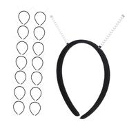 Beaupretty Diademas Elásticas Negras 15 Piezas 7 Cm Cómodas Ajustables para Niñas y Mujeres Accesorios DIY para Fiesta y Uso Escolar