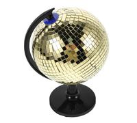 Beaupretty Disco Ball Globe Decoración de Escritorio Dorada Escultura Reflectante para Oficina y Hogar Adorno Único y Brillante para Fiestas y Regalos